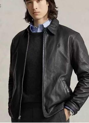 Куртка, ветровка кожаная мужская polo ralph lauren