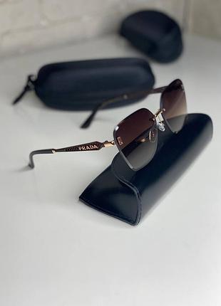 Женские солнцезащитные очки prailda 🔥  цвет: черный, коричневый