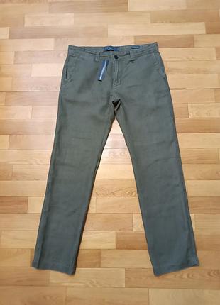 Качественные брендовые стильные брюки из льна