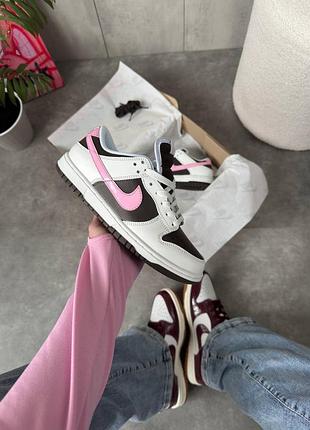 Nike dunk low white brown pink 8