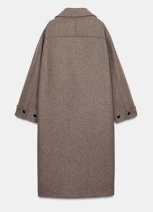 Must have! дуже стильне довге шерстяне пальто від іспанського бренду zara. 5