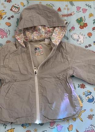 Легка вітровка zara з квітковим принтом та сіткою