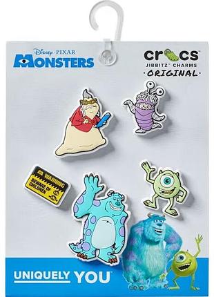 Crocs джиббітси крокс набір із 5 шт jibbitz monsters