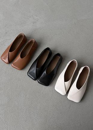Натуральные балетки barefoot из итальянской кожи в современном дизайне и классическом стиле
