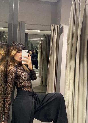 Кружевная водолазка зара кружевной топ с длинными рукавами от zara