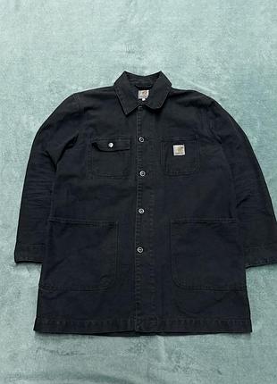 Carhartt long chore coat кархарт, довга куртка, плащ, пальто, котон