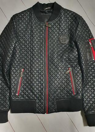 Куртка кожаная philipp plein