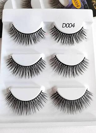 Набор накладных ресниц ( 3 пары) d04