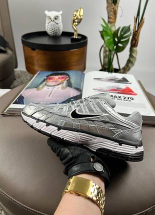 Женские кроссовки nike p-6000 w silver black