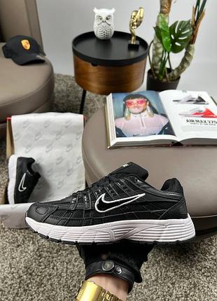 Женские кроссовки nike p-6000 w black white 4