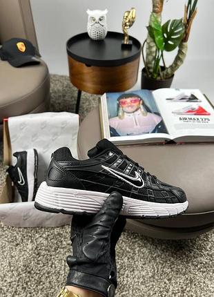 Женские кроссовки nike p-6000 w black white 6