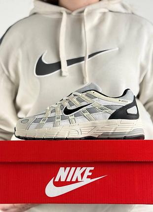 Женские кроссовки nike p-6000 w beige grey black