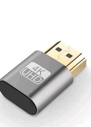 Адаптер віртуального дисплея vga, hdmi-сумісний 1,4 ddc edid, заглушка/емулятор монітора hdmi dummy plug 4k uhd, безкорпусна заглушка