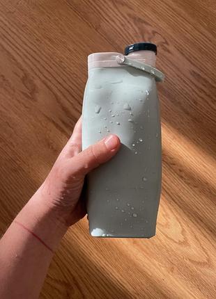 Складна еко-пляшка 600мл з харчового силікону bpa free