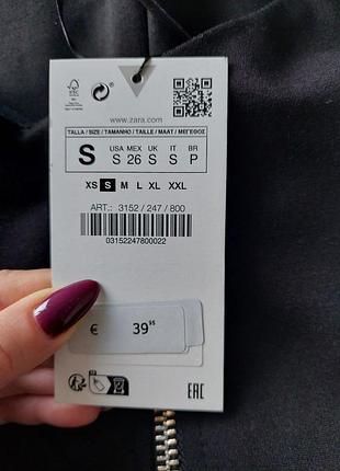 Модное платье zara с массивными замками черное 9