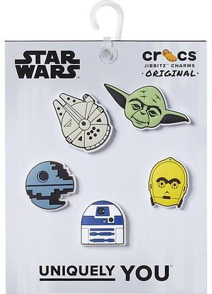 Crocs джиббітси крокс набір із 5 шт jibbitz star wars 2