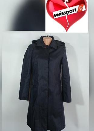 Демисезонный плащ/тренч swissport (splr) с капюшоном — размер eur 32