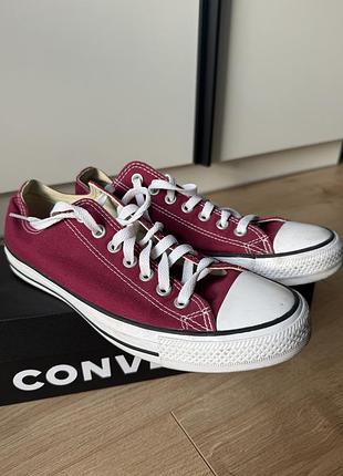 Чоловічі кеди converse бордові