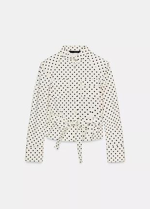 Куртка-сорочка жіноча в горох zara new 6