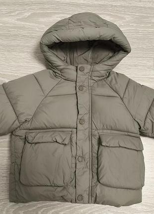 Пуховик для мальчика, zara, размер 12-18 мес