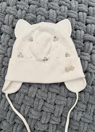 Шапочка для дівчинки 6-12 місяців