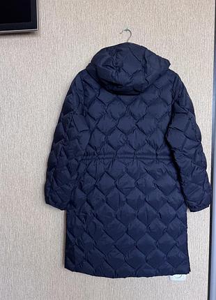 Стьобане пухове пальто , пуховик marks & spencer з куліскою на талії, оригінал 5