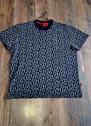 Чоловіча унікальна монограмна футболка hugo boss оригінал