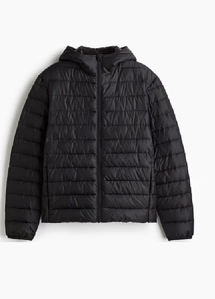 H&m утепленная мужская куртка black