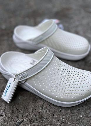 Жіночі крокси сабо crocs literide clog блакитні пудрові сірі