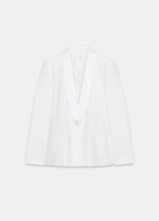 Блейзер смокінг жіночий білий zara new 5