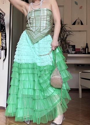 Спідниця-пачка зелена + кардиган