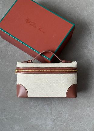 Жіноча сумка loro piana extra pocket l19 natural/caramel sugar/sun gold