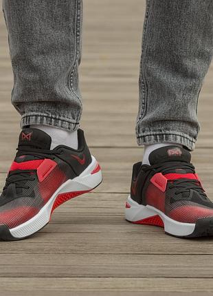 Кроссовки nike metcone 10 black red 4