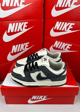 Женские кроссовки nike sb dunk low pro dark grey white