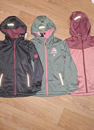 Куртка ветровка softshell crivit 122-128, 134-140, 146-152 девочка детская
