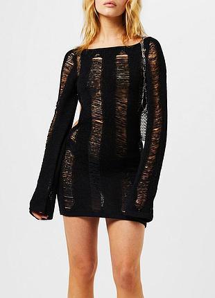 Модна кофта-туніка чорного кольору