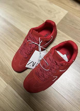 Кросівки натуральна шкіра замша zara іспанія