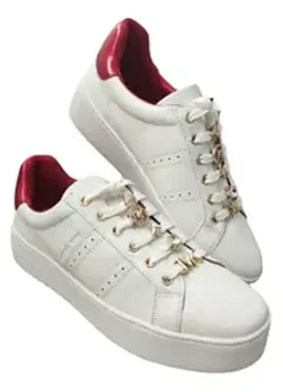Оригинальные кожаные кроссовки michael kors poppy white
