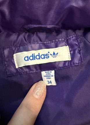 Зимовий пуховий пальто adidas original фіолетовий розмір xs 34 5