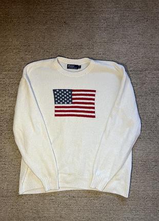 Светр polo ralph lauren usa flag xxl