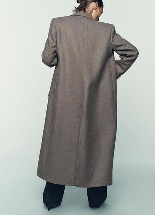 Длинное двубортное пальто от zara 4