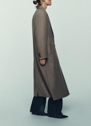 Длинное двубортное пальто от zara 5