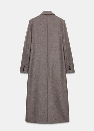 Длинное двубортное пальто от zara 7