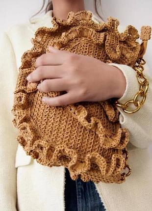 Плетена сумка zara 3