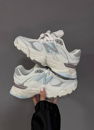 Кроссовки new balance 9060raincloud quarry white blue premium