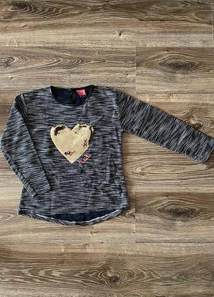 Трикотажная кофта для девочки "золотое сердце"