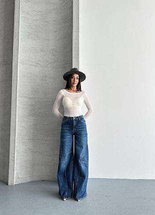 Широкі джинси трендові джинси модні джинси широкі джинси шоколадні джинси коричневого кольору