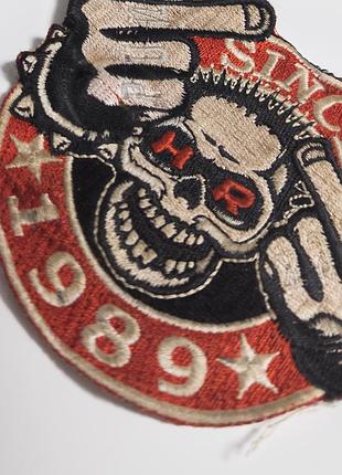 Винтаж 1989 года винтажный патч punk rock hr heideroosjes череп панк-рок