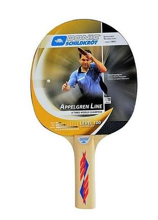Ракетка для пинг-понга donic appelgren level 100 dt1-703004, черный, размер (eu) - one size