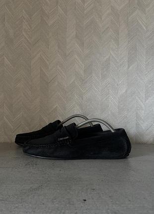 Чорні замшеві мокасини calvin klein